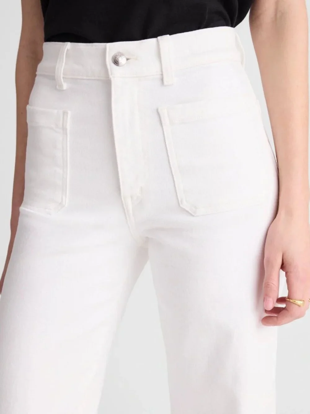 Madewell White The Emmy Wide-Leg Crop Jeans W26S NWT